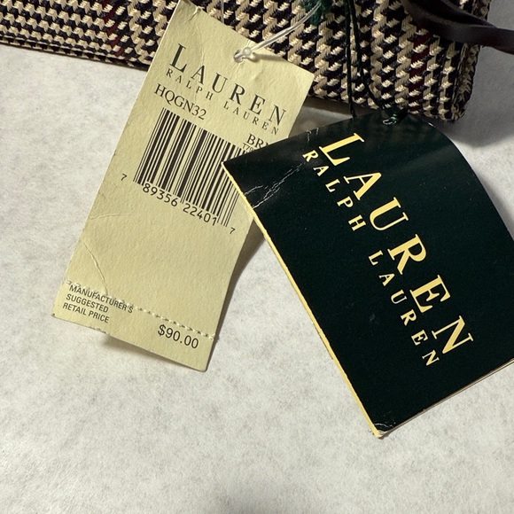 Lauren Ralph Lauren Houndstooth Shoulder Bag - Black and Brown - Picture 11 of 12